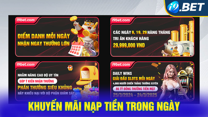 Khuyến mãi nạp tiền trong ngày